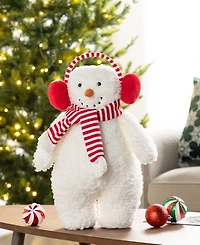 Glitzhome 17.75" Christmas Fabric Standing Snowman
