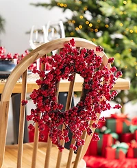 Glitzhome Christmas Mini Red Berries Wreaths, Set of 4