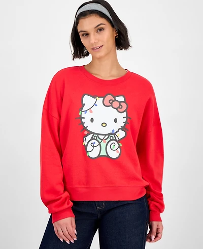 Grayson Threads, The Label Juniors' Hello Kitty Christmas Lights Sweatshirt