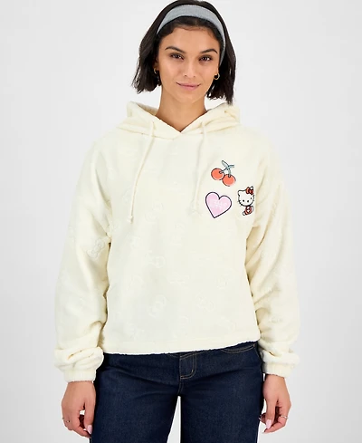 Grayson Threads, The Label Juniors' Embossed Sherpa Hoodie