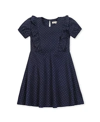 Hope & Henry Toddler Girls' Organic Short Sleeve Knit Ruffle Dress