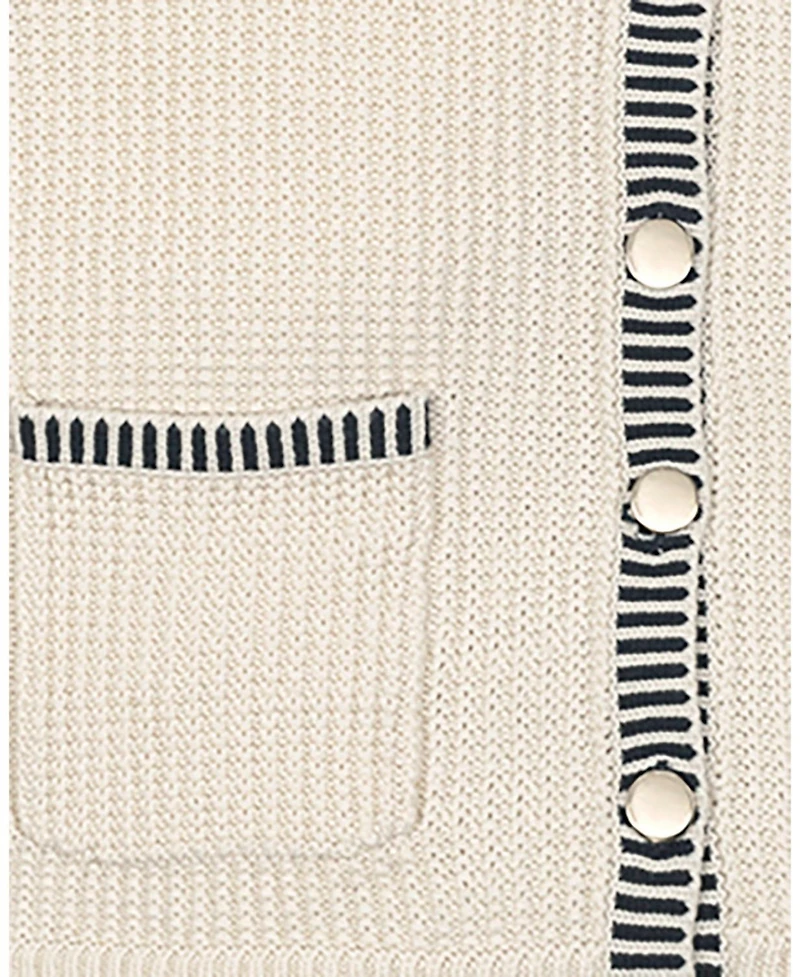 Hope & Henry Women's Organic Tweed Stitch Sweater Cardigan