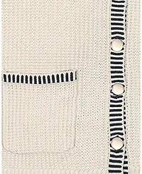 Hope & Henry Women's Organic Tweed Stitch Sweater Cardigan