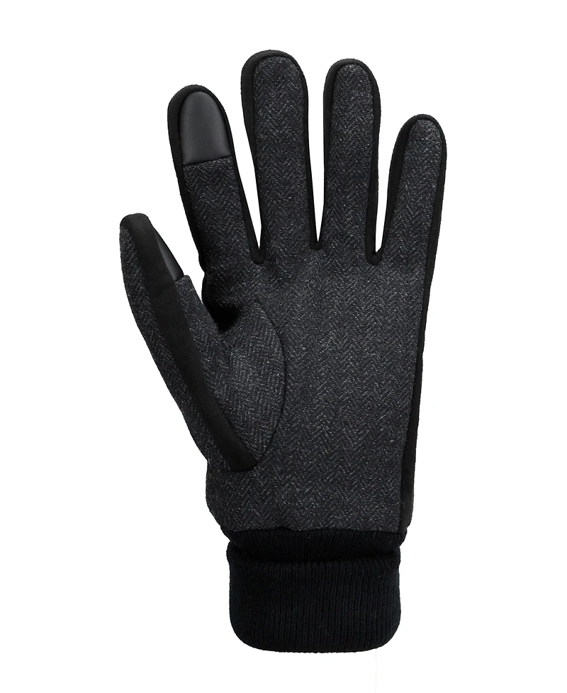 Kenneth Cole Reaction Men's Herringbone Winter Gloves