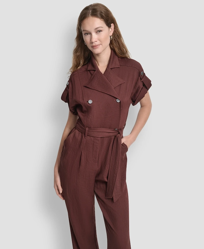 Dkny Women's Short Sleeve Heavy Jumpsuits
