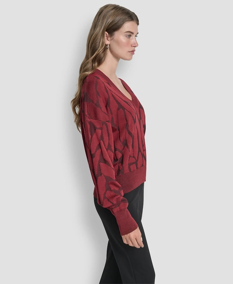 Dkny Women's Textured Long Sleeves Sweater
