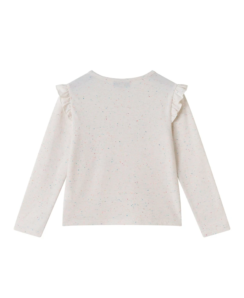 Andy & Evan Toddler/Child Girls Shooting Stars Ruffle Sleeve Tee