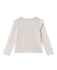 Andy & Evan Toddler/Child Girls Shooting Stars Ruffle Sleeve Tee
