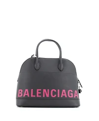 Pre-Owned Balenciaga Medium Logo Ville Bag Leather