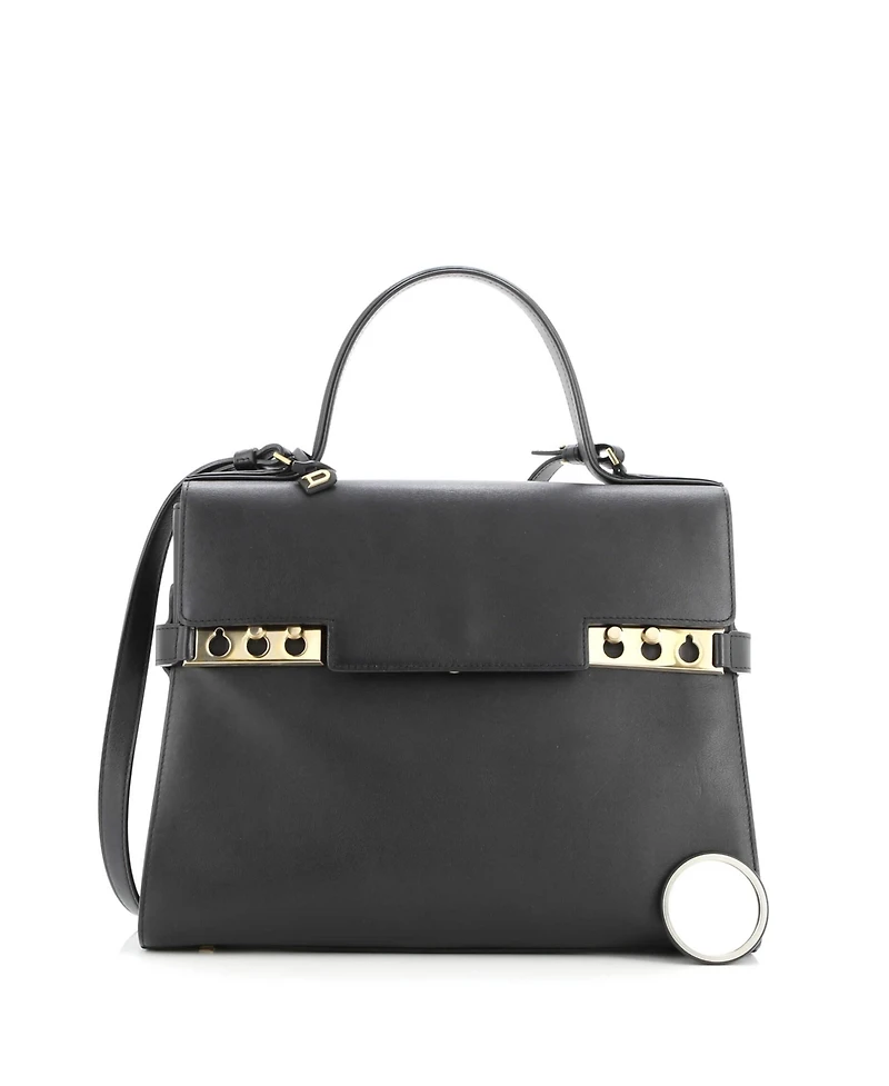 Pre-Owned Delvaux Gm Tempete Top Handle Bag Leather