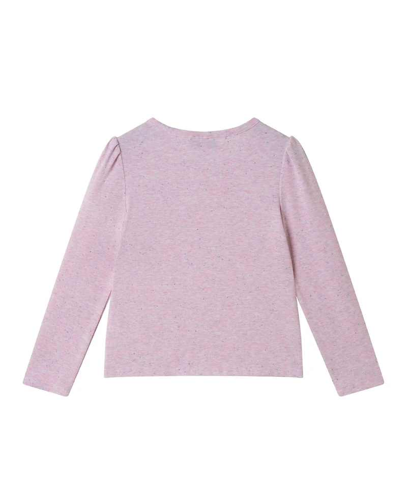 Andy & Evan Toddler Girls Toddler/Child Nep Tee w/Floral Accents