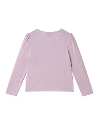 Andy & Evan Toddler Girls Toddler/Child Nep Tee w/Floral Accents