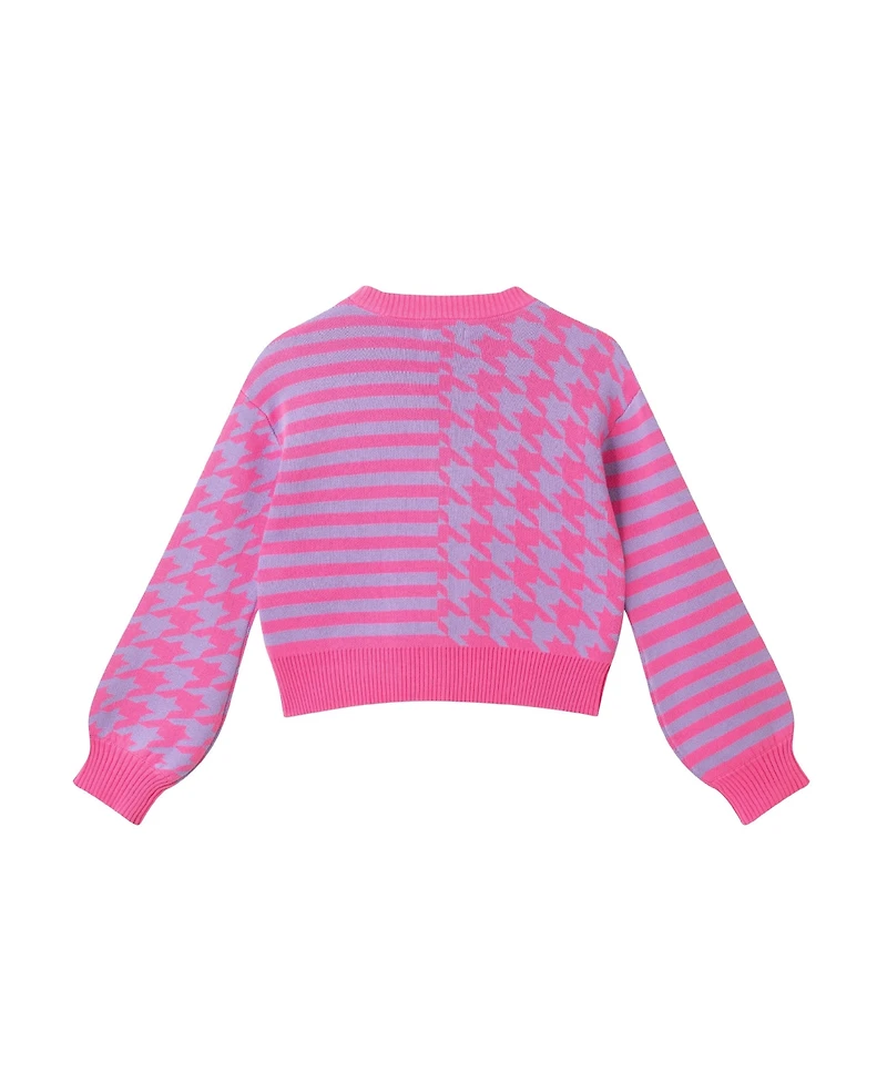 Andy & Evan Child Girls Houndstooth Cardigan