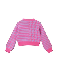 Andy & Evan Child Girls Houndstooth Cardigan
