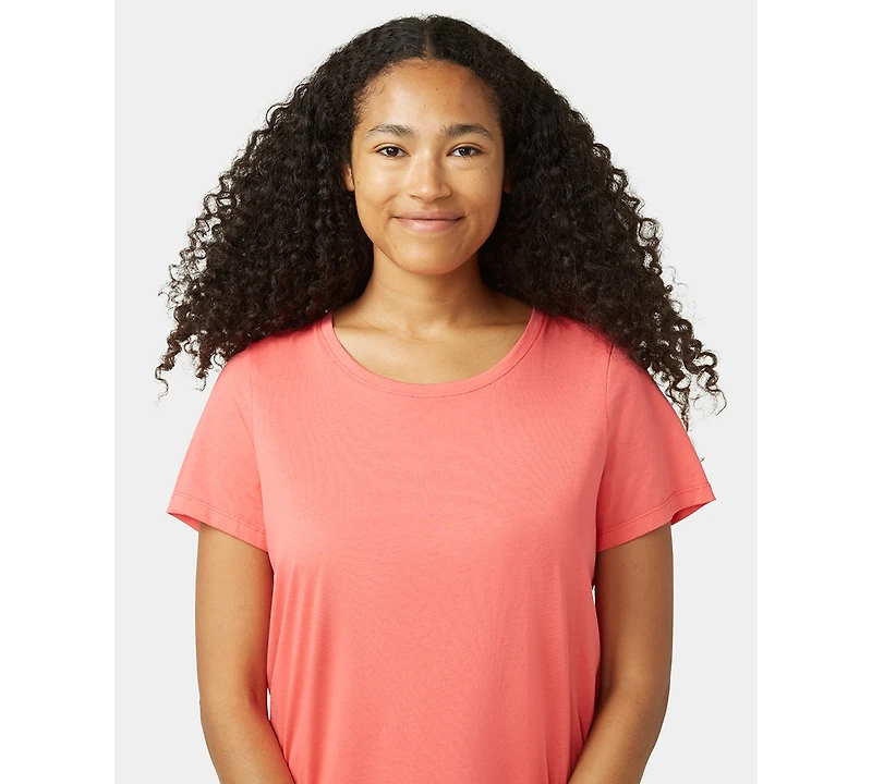 Hue Women's Solid Short-Sleeve Scoop-Neck Pajama T-Shirt