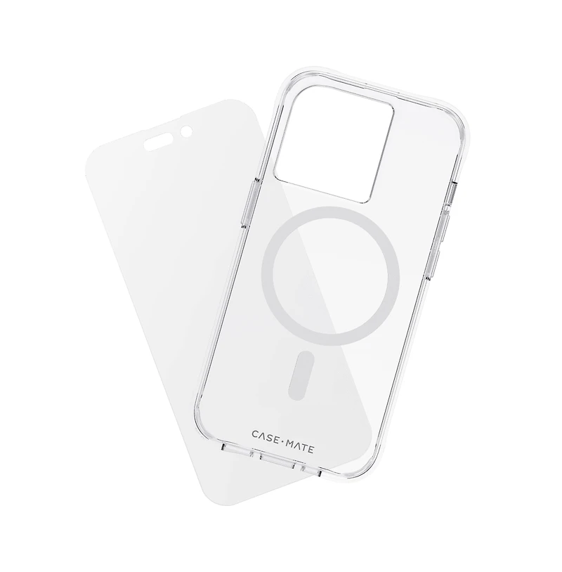 Case-Mate Protection Pack MagSafe Case and Glass Screen Protector for Apple iPhone 14 Pro