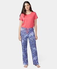 Hue Women's Shady Leopard Print Long Pajama Pants