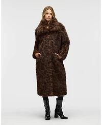 Nvlt Women's Long Hair Luxious Faux Fur Jacket