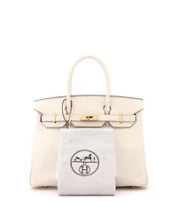 Pre-Owned Hermes Birkin 30 Handbag Light Epsom with Gold Hardware