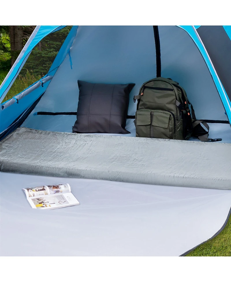 Akiudex Lightweight Portable Memory Foam Camping Mattress with Carrying Bag - Gray