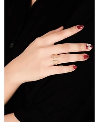Devata Couple Heart Ring in 14K Gold, Size 9, approx. 3.1 grams