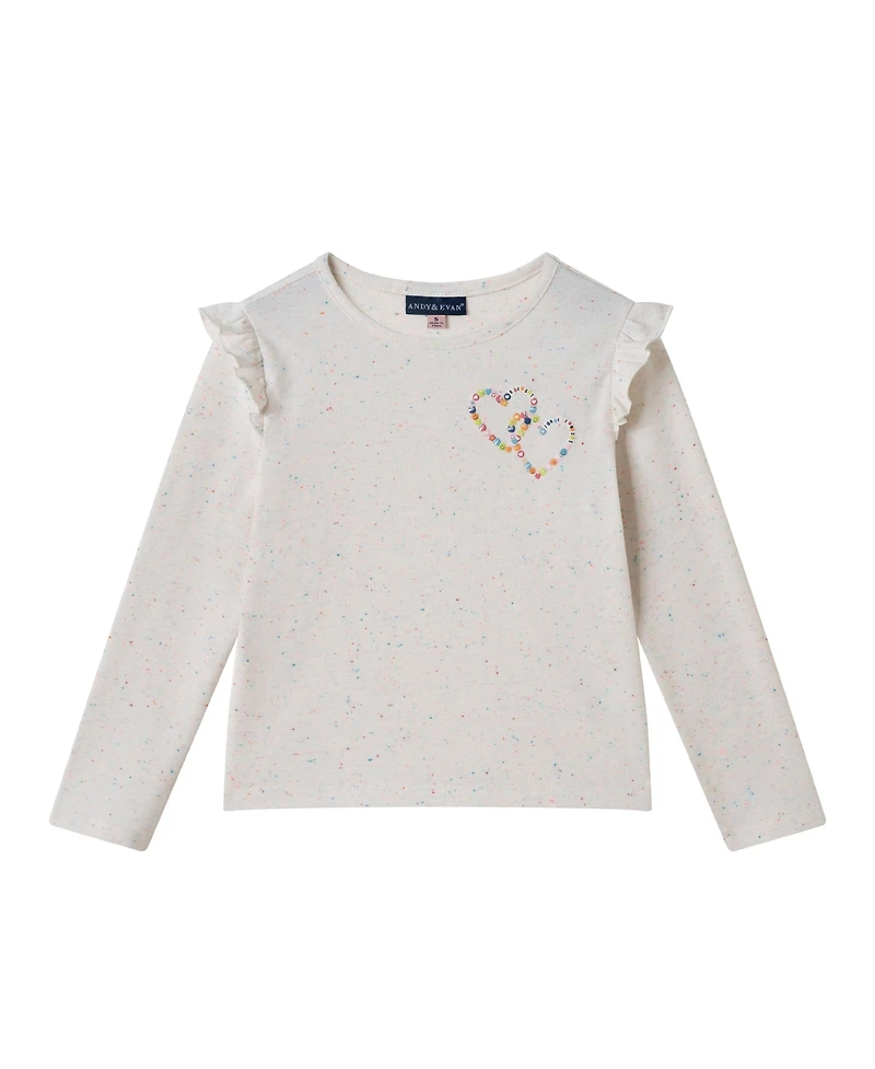Andy & Evan Toddler/Child Girls Heart Tee Skirt Set