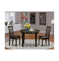 East West Furniture 3 Pc small Kitchen Table set-Kitchen Table and 2 Dinette Chairs