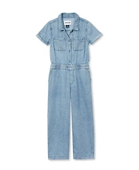 Lands' End Girls Lightweight Denim Jumpsuit