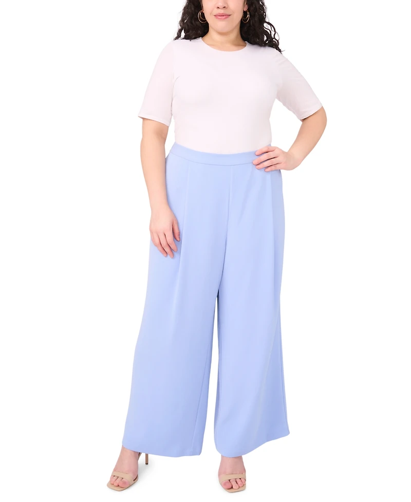 Vince Camuto Plus Wide-Leg Elastic-Waist Pants