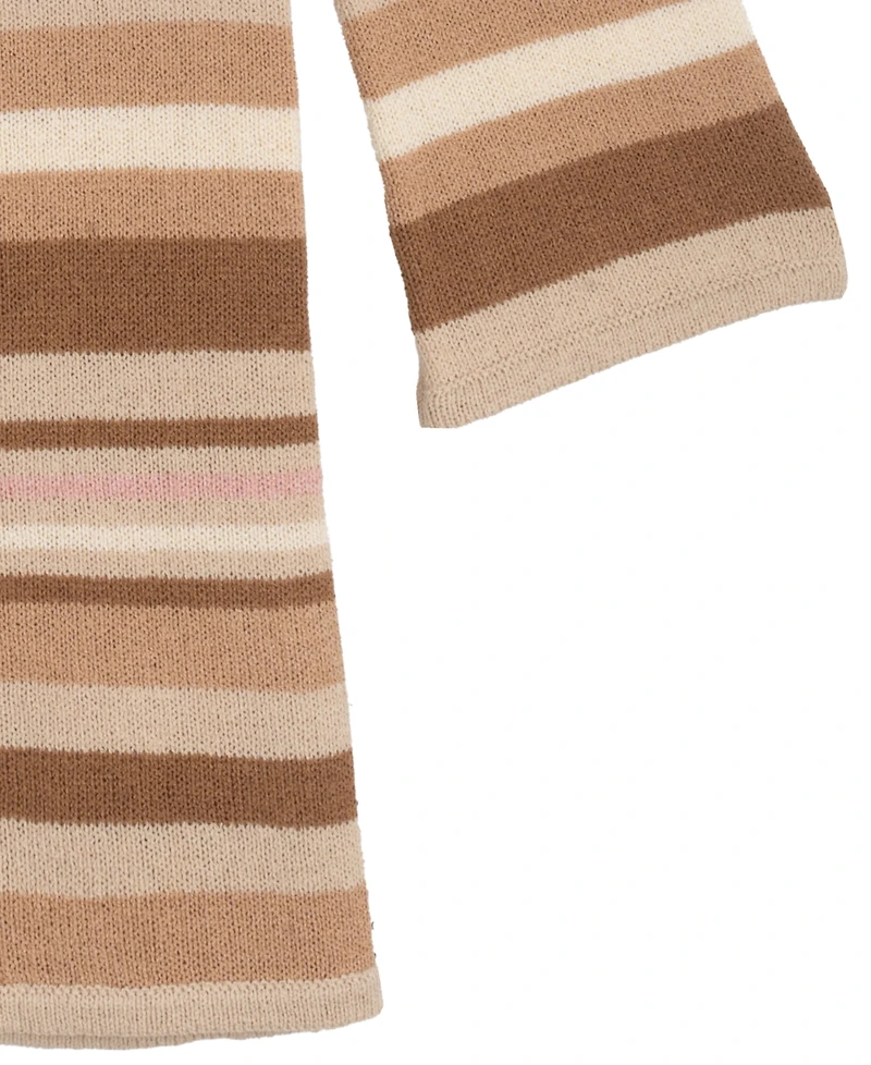 Rare Editions Big Girls 2-Piece Striped Knit Dress with Reversible Vest Set