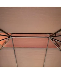 Outsunny 10' x 13' Gazebo, Aluminum, Mesh, 2 Tier Polyester Roof