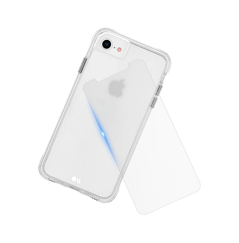 Case-Mate Protection Pack Tough Case and Glass Screen Protector for Apple iPhone Se 2022 / Se 2020 / 8 / 7 / 6s / 6-Clear