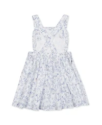 Hope & Henry Little and Big Girls' Organic Ruffle Edge Apron Dress