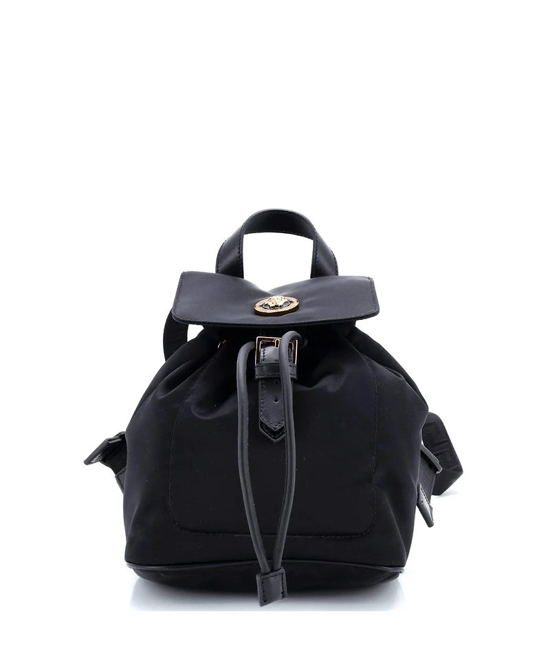 Pre-Owned Versace Small Medusa Drawstring Backpack Nylon