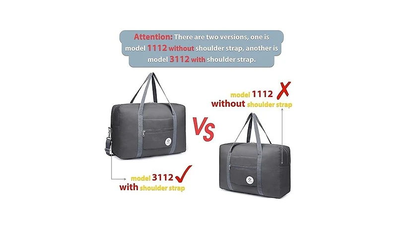 UrtalaFor Spirit Airlines Personal Item Bag 18x14x8 Foldable Travel Duffel Bag Tote Carry on Luggage Duffle Overnight for Women and Men