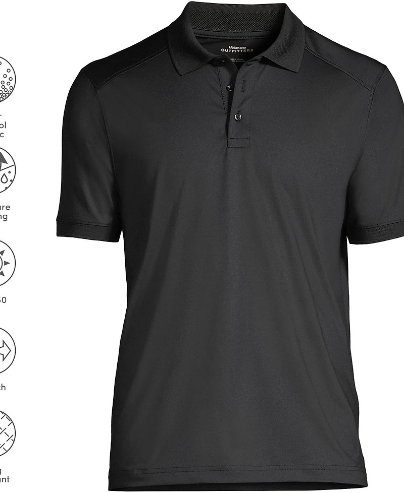 Lands' End Men's Big Short Sleeve Rapid Dry Active Polo Shirt