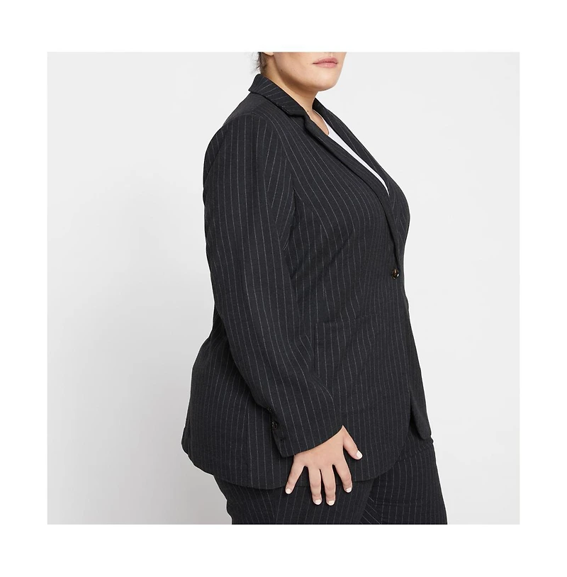 Universal Standard Womens Plus The Pinstripe Blazer