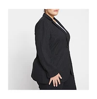 Universal Standard Womens Plus The Pinstripe Blazer