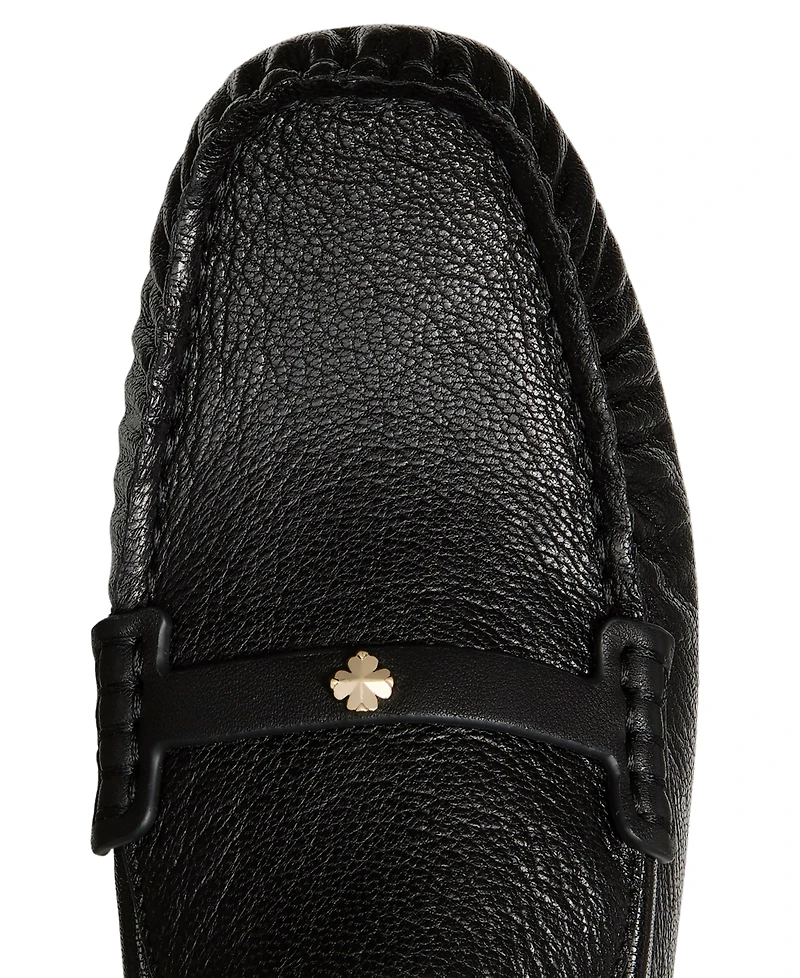 kate spade new york Women's Flower Stud Round Toe Moccasin Loafers