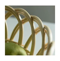 Wickerwise 16 Inch Decorative Round Fruit Bowl Bread Basket Serving Tray, Large