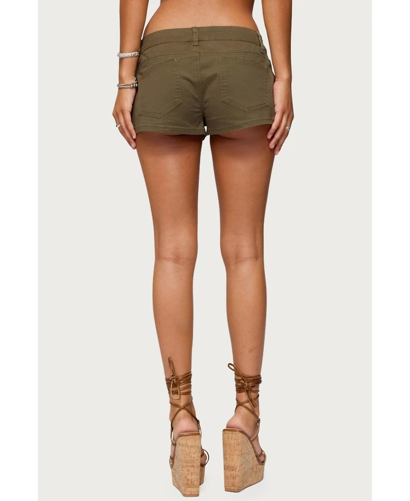 Edikted Womens Eartha Studded Micro Shorts