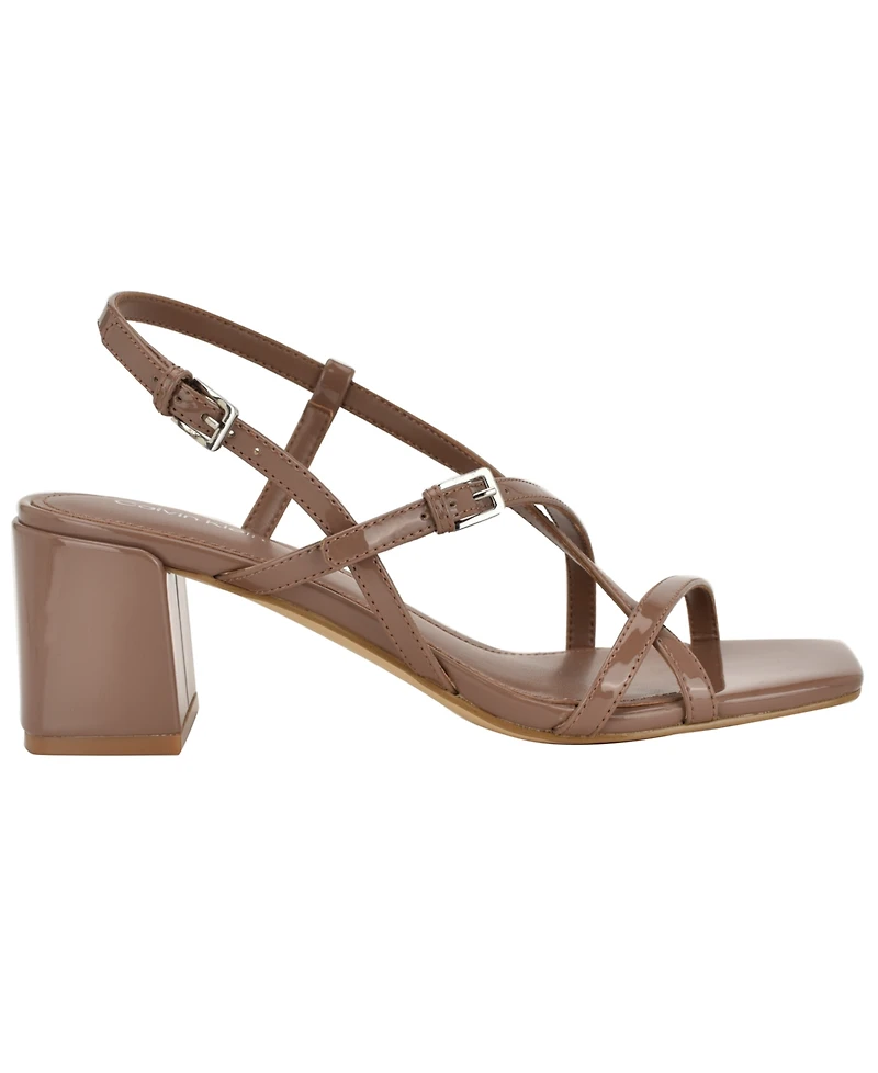 Calvin Klein Women's Pandy Strappy Block Heel Sandals