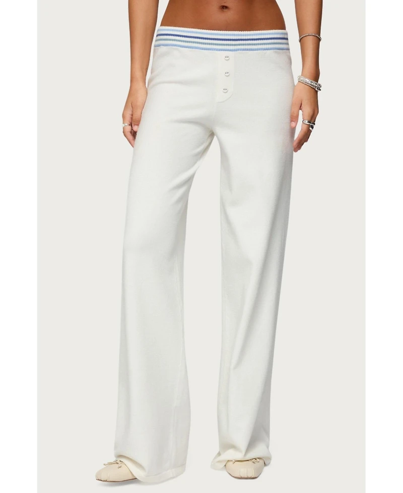 Edikted Women's Miya Stripey Knit Pants