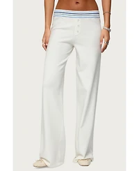 Edikted Women's Miya Stripey Knit Pants