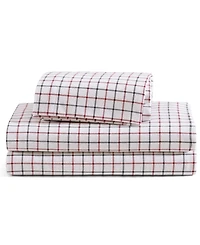 Tommy Hilfiger Printed Flannel -Pc. Sheet Set