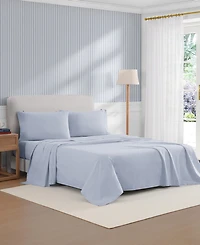 Tommy Hilfiger Performance Cooling Solid 180-Thread Count Cotton -Pc. Sheet Set
