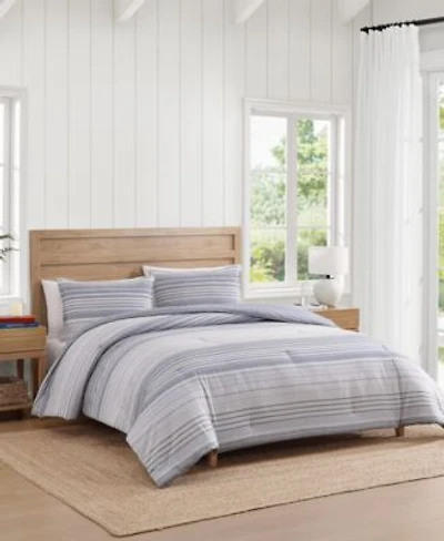 Tommy Hilfiger Bold Stripe Textured Cotton Duvet Cover Set