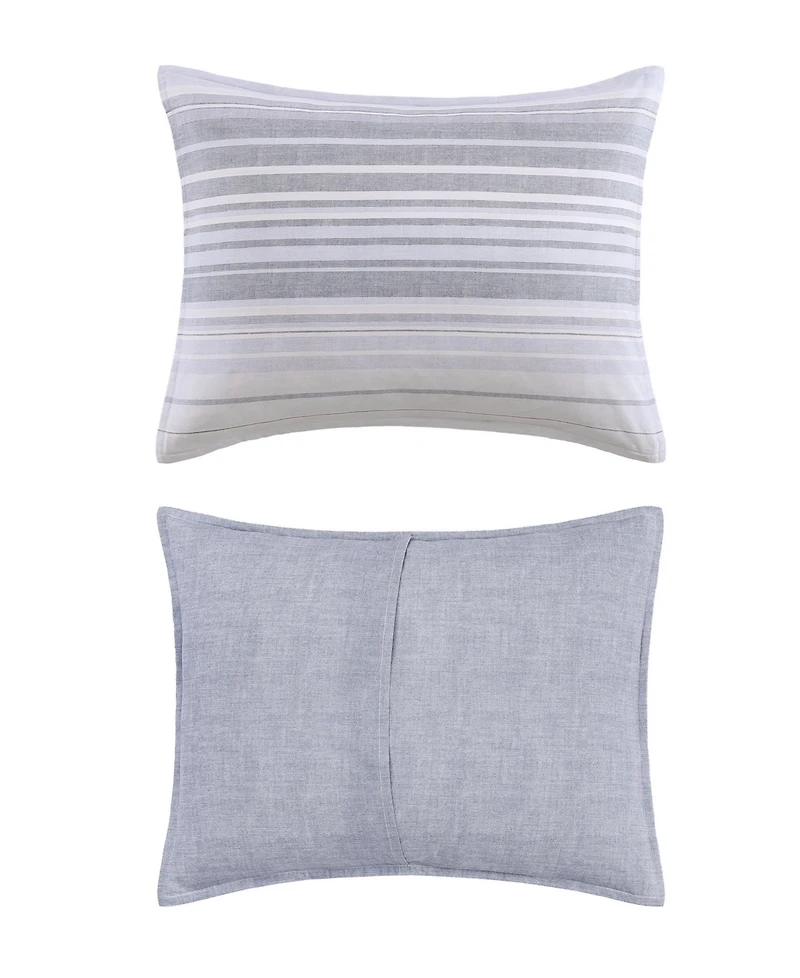 Tommy Hilfiger Bold Stripe Textured Cotton 2-Pc. Duvet Cover Set, Twin