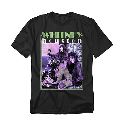 Logovision Men's Whitney Houston Motorcycle Queen T Shirt