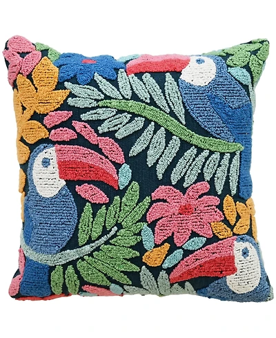 Vibhsa Novelty Hooked Decorative Pillow, 20" x 20"